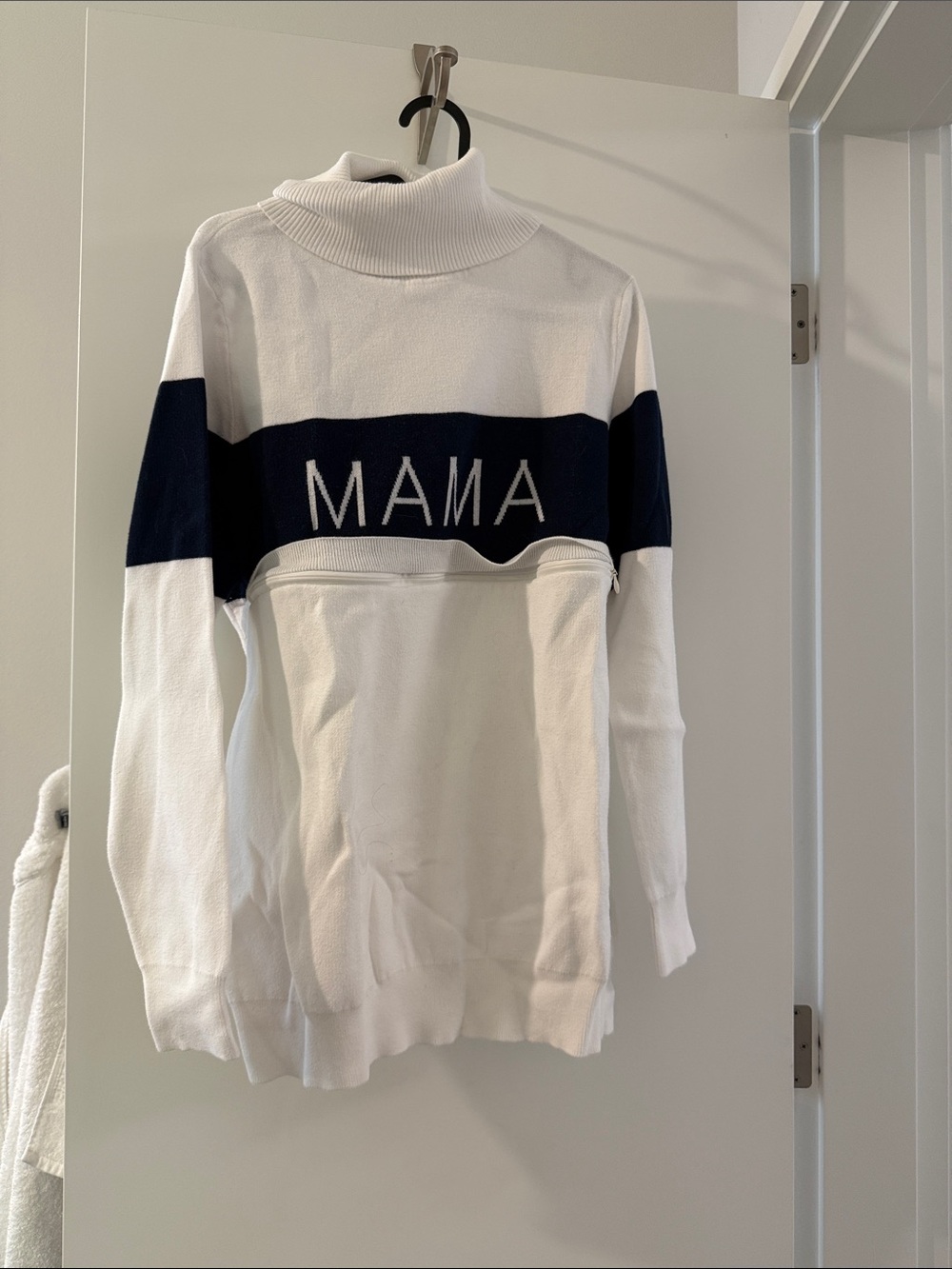 Seraphine Maternity "MAMA" Turtleneck Nursing Sweater